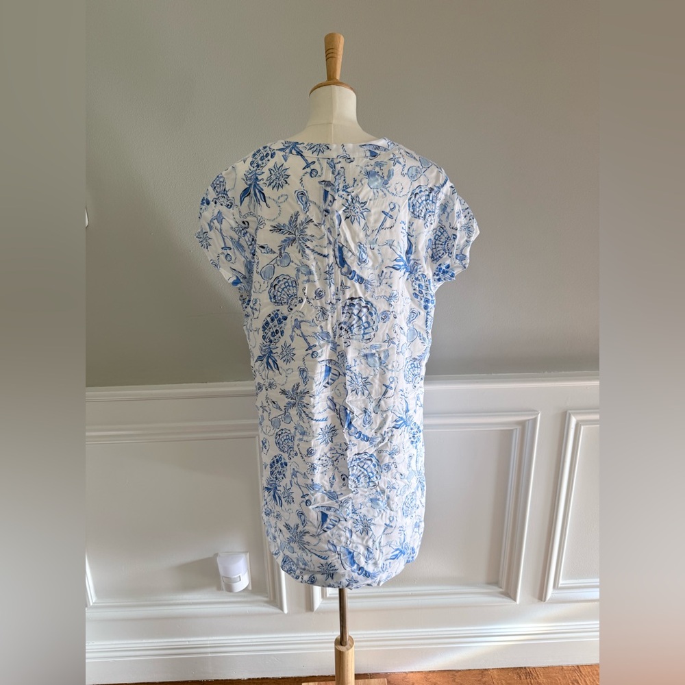 Lilly Pulitzer Blue and White Sea-Inspired Tunic Dress - Picture 3 of 5